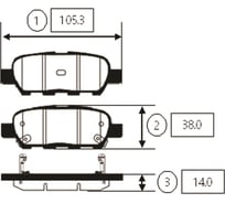 Тормозные колодки задние CTR GK0855