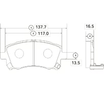 Тормозные колодки передние CTR GK0988