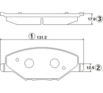 Тормозные колодки передние CTR GK1428