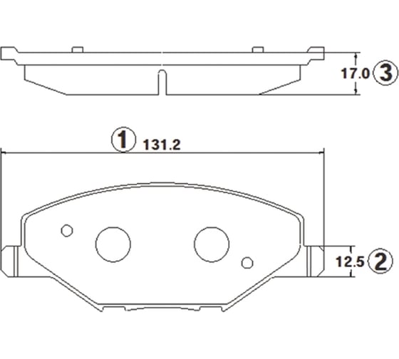 Тормозные колодки передние CTR GK1428