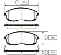 Тормозные колодки передние CTR GK0731