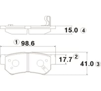 Тормозные колодки задние CTR GK0462