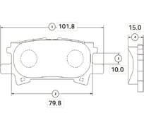Тормозные колодки задние CTR GK1058