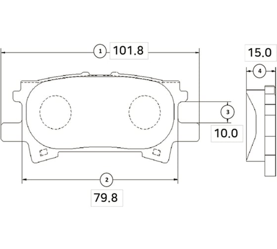 Тормозные колодки задние CTR GK1058