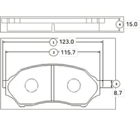 Тормозные колодки передние CTR GK0647