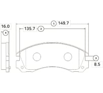 Тормозные колодки передние CTR GK0479