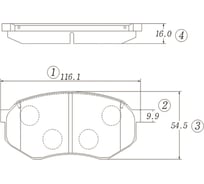 Тормозные колодки передние CTR GK0512
