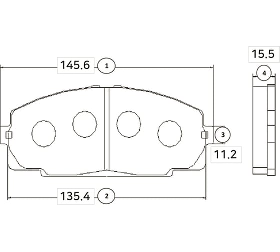 Тормозные колодки передние CTR GK1053