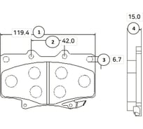 Тормозные колодки передние CTR GK1019