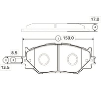 Тормозные колодки передние CTR GK1088