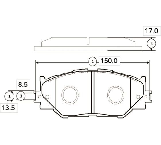 Тормозные колодки передние CTR GK1088 1