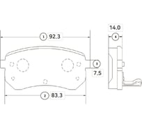 Тормозные колодки задние CTR GK0545