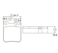 Тормозные колодки задние CTR GK0031