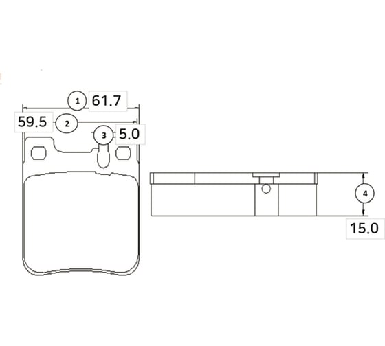 Тормозные колодки задние CTR GK0031 1