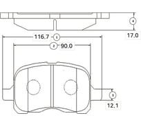 Тормозные колодки передние CTR GK1032