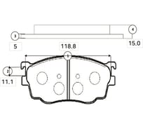 Тормозные колодки передние CTR GK0665