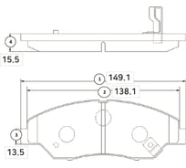 Тормозные колодки передние CTR GK0522