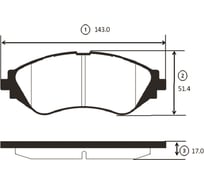 Тормозные колодки передние CTR GK0433