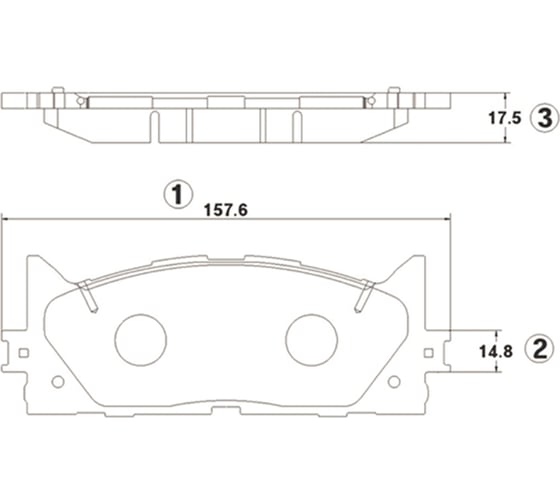 Тормозные колодки передние CTR GK1065 1