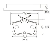 Тормозные колодки задние CTR GK0380