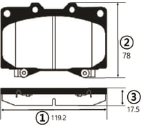 Тормозные колодки передние CTR GK1043