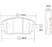 Тормозные колодки передние CTR GK0554