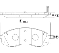Тормозные колодки передние CTR GK1385