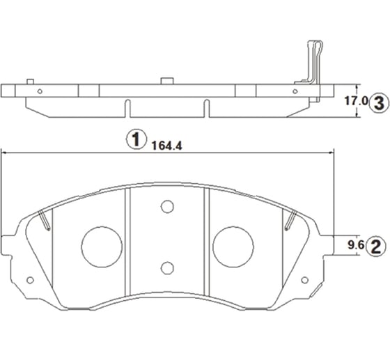 Тормозные колодки передние CTR GK1385 1