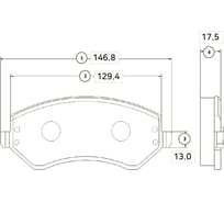 Тормозные колодки передние CTR GK0090