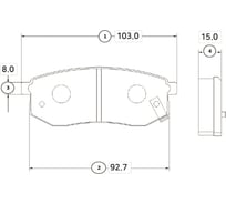 Тормозные колодки задние CTR GK0465