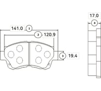 Тормозные колодки передние CTR GK1025