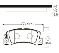 Тормозные колодки задние CTR GK1094