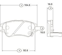 Тормозные колодки передние CTR GK0456
