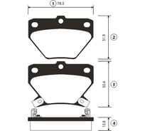 Тормозные колодки задние CTR GK1056