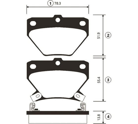 Тормозные колодки задние CTR GK1056