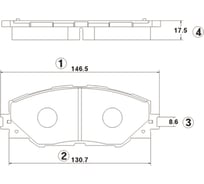 Тормозные колодки передние CTR GK1063