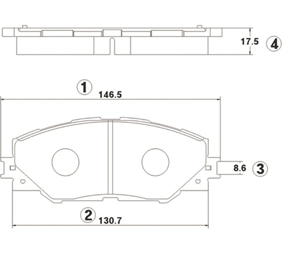 Тормозные колодки передние CTR GK1063