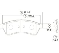 Тормозные колодки задние CTR GK0437