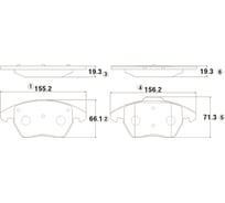 Тормозные колодки передние CTR GK1234