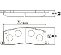 Тормозные колодки задние CTR GK1052