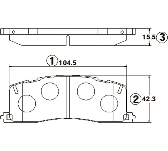 Тормозные колодки задние CTR GK1052