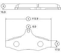 Тормозные колодки задние CTR GK0435