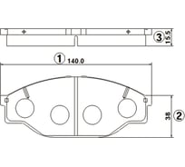 Тормозные колодки передние CTR GK1020