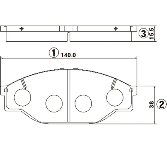 Тормозные колодки передние CTR GK1020