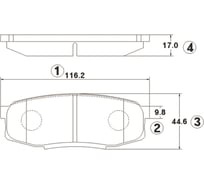 Тормозные колодки задние CTR GK1076