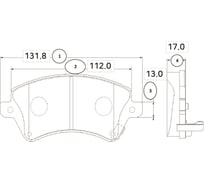 Тормозные колодки передние CTR GK1055