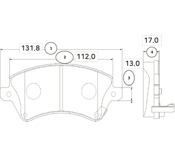 Тормозные колодки передние CTR GK1055 1