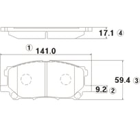 Тормозные колодки передние CTR GK1059