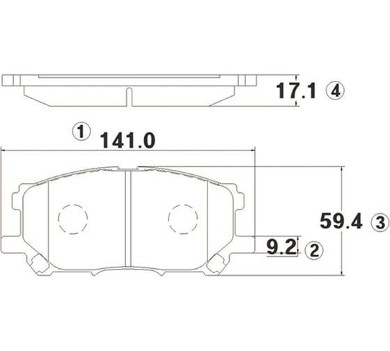 Тормозные колодки передние CTR GK1059 1