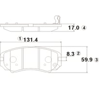 Тормозные колодки передние CTR GK0491